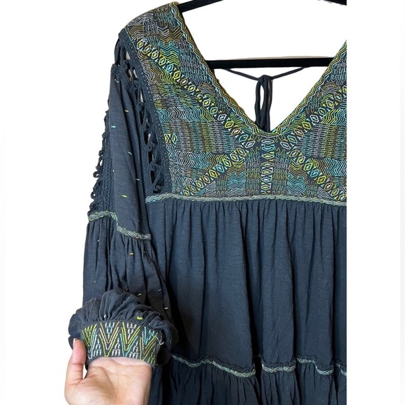 Free People Tunic Embroidered Top Size XS - Picture 6 of 8
